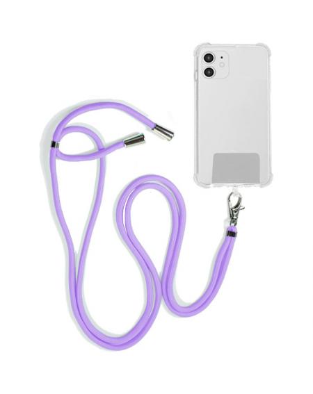 Cordón Colgante COOL Universal con Tarjeta para Smartphone Violeta - Imagen 1