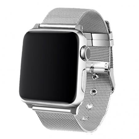 Correa COOL para Apple Watch Series 1 / 2 / 3 / 4 / 5 / 6 / 7 / SE (38 / 40 / 41mm) Metal Plata - Imagen 1