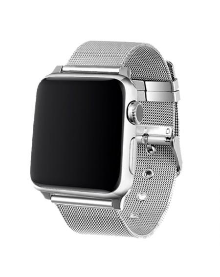 Correa COOL para Apple Watch Series 1 / 2 / 3 / 4 / 5 / 6 / 7 / SE (42 / 44 / 45 mm) Metal Plata - Imagen 1