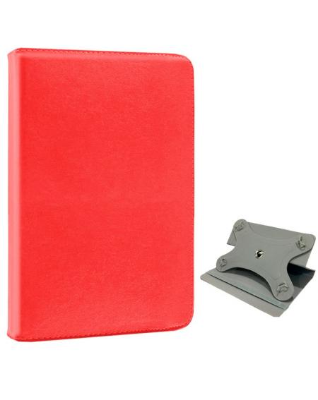 Funda COOL Ebook Tablet 10 Pulgadas Polipiel Giratoria Rojo - Imagen 1