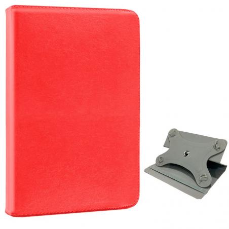 Funda COOL Ebook Tablet 10 Pulgadas Polipiel Giratoria Rojo - Imagen 1