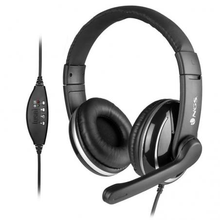 Auriculares NGS VOX 800 USB/ con Micrófono/ USB/ Negros - Imagen 1