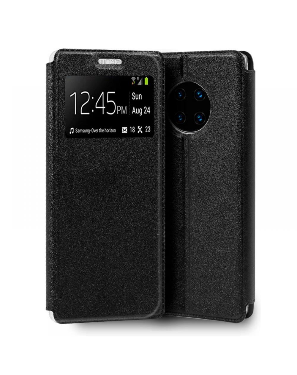 Funda COOL Flip Cover para Huawei Mate 30 Pro Liso Negro - Imagen 1