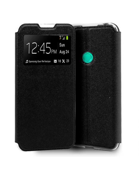 Funda COOL Flip Cover para Huawei P40 Lite E Liso Negro - Imagen 1