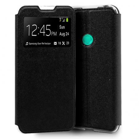 Funda COOL Flip Cover para Huawei P40 Lite E Liso Negro - Imagen 1