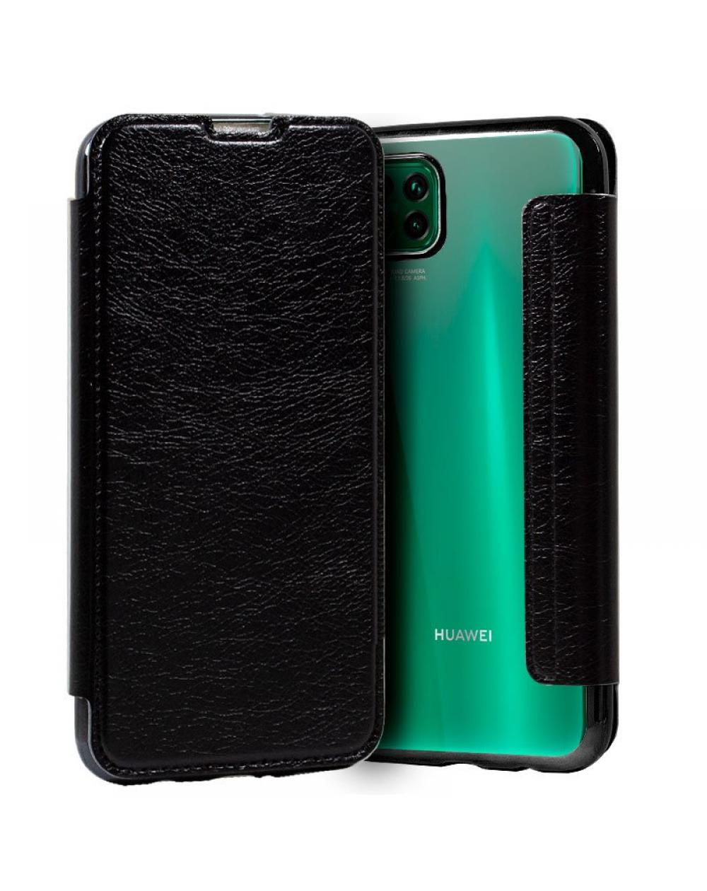 Funda COOL Flip Cover para Huawei P40 Lite Leather Negro - Imagen 1