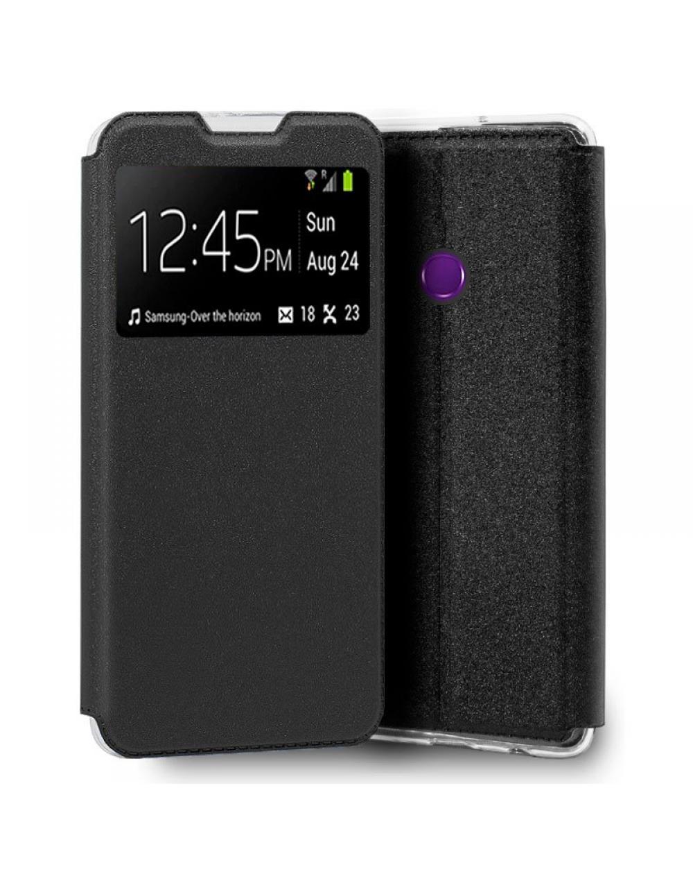 Funda COOL Flip Cover para Huawei Y6p Liso Negro - Imagen 1