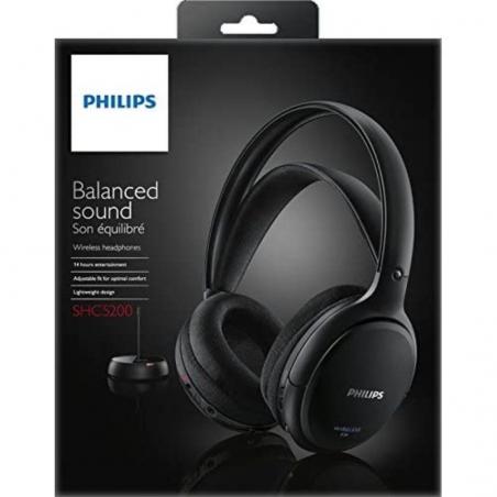 Auriculares Inalámbricos Philips SHC5200/ Radiofrecuencia/ Negros - Imagen 2