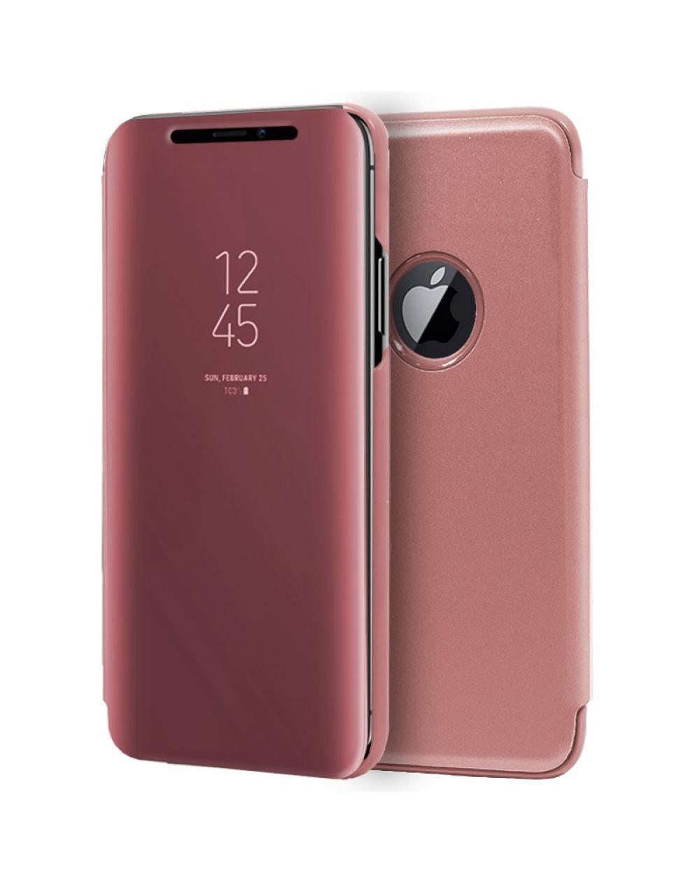 Funda COOL Flip Cover para iPhone XS Max Clear View Rosa - Imagen 1