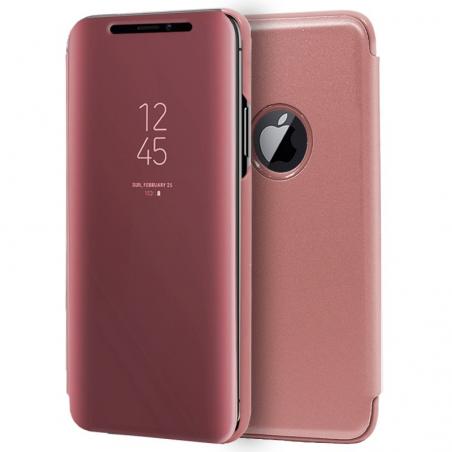 Funda COOL Flip Cover para iPhone XS Max Clear View Rosa - Imagen 1