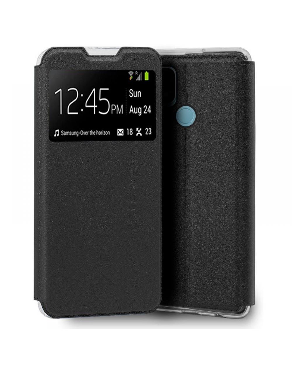 Funda COOL Flip Cover para Oppo A15 / A15s Liso Negro - Imagen 1