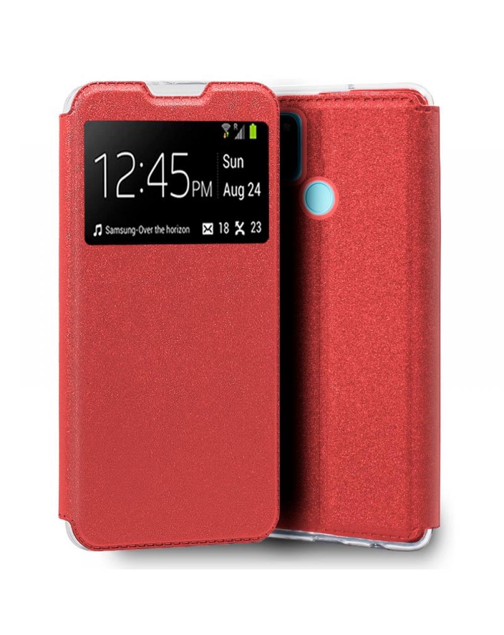 Funda COOL Flip Cover para Realme C21 Liso Rojo - Imagen 1