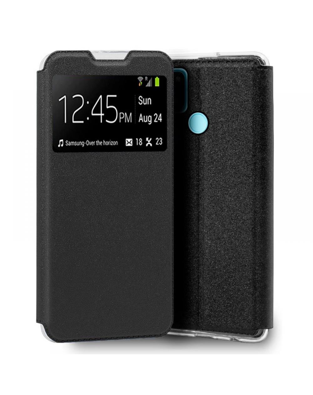 Funda COOL Flip Cover para Realme C21Y / C25Y Liso Negro - Imagen 1