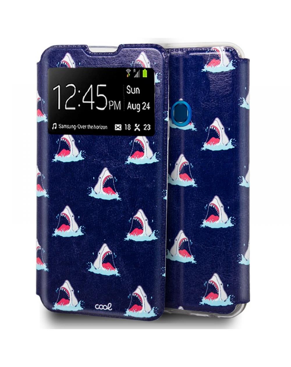 Funda COOL Flip Cover para Samsung A207 Galaxy A20s Dibujos Tiburón - Imagen 1