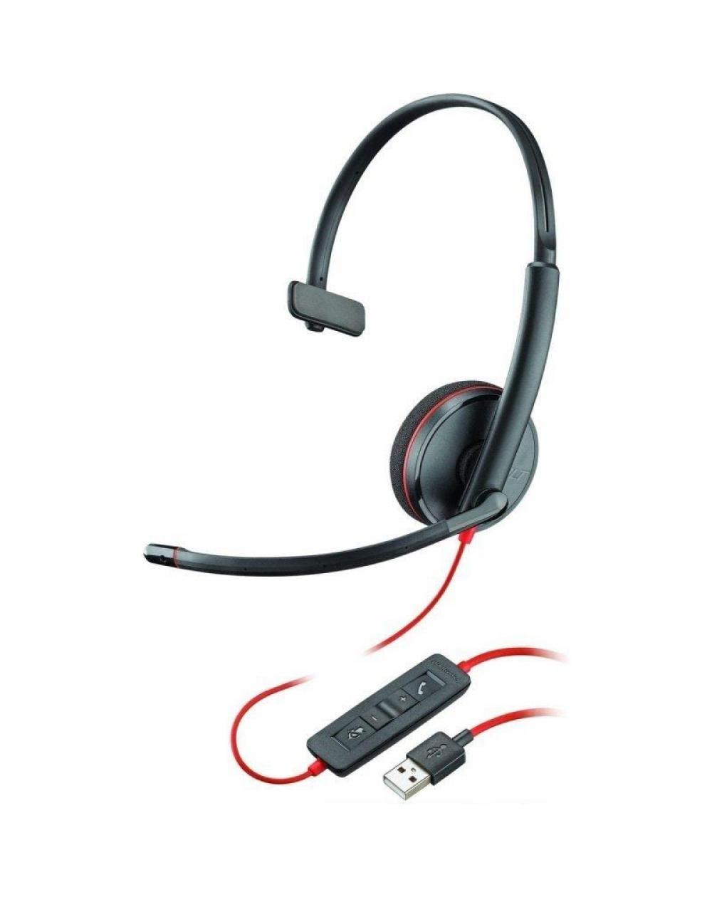 Auriculares Plantronics Blackwire C3210/ con Micrófono/ USB/ Negros - Imagen 1