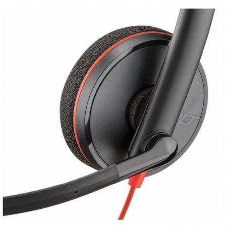 Auriculares Plantronics Blackwire C3210/ con Micrófono/ USB/ Negros - Imagen 3