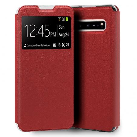 Funda COOL Flip Cover para Samsung G973 Galaxy S10 Liso Rojo - Imagen 1