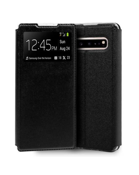 Funda COOL Flip Cover para Samsung G977 Galaxy S10 5G Liso Negro - Imagen 1