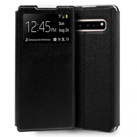 Funda COOL Flip Cover para Samsung G977 Galaxy S10 5G Liso Negro - Imagen 1