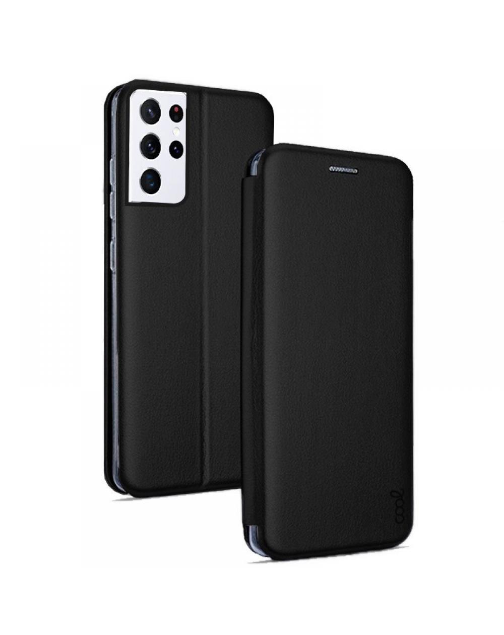 Funda COOL Flip Cover para Samsung G998 Galaxy S21 Ultra Elegance Negro - Imagen 1