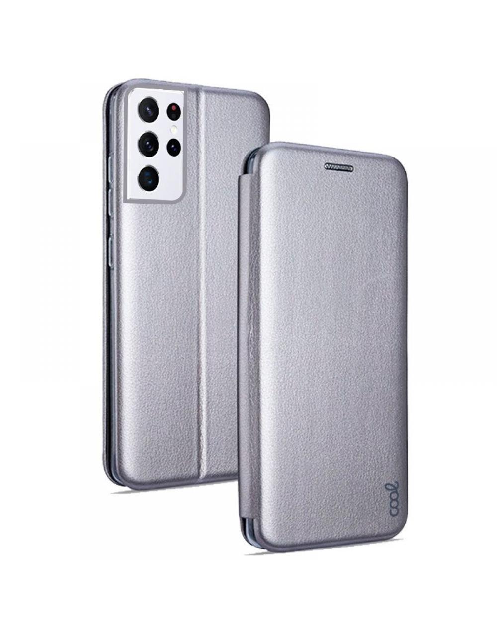 Funda COOL Flip Cover para Samsung G998 Galaxy S21 Ultra Elegance Plata - Imagen 1