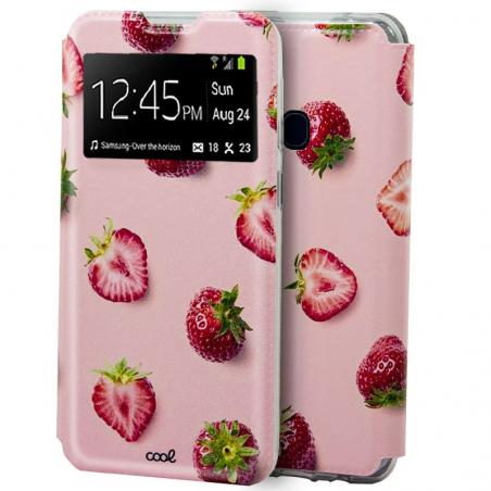 Funda COOL Flip Cover para Samsung M315 Galaxy M31 Dibujos Fresas - Imagen 1