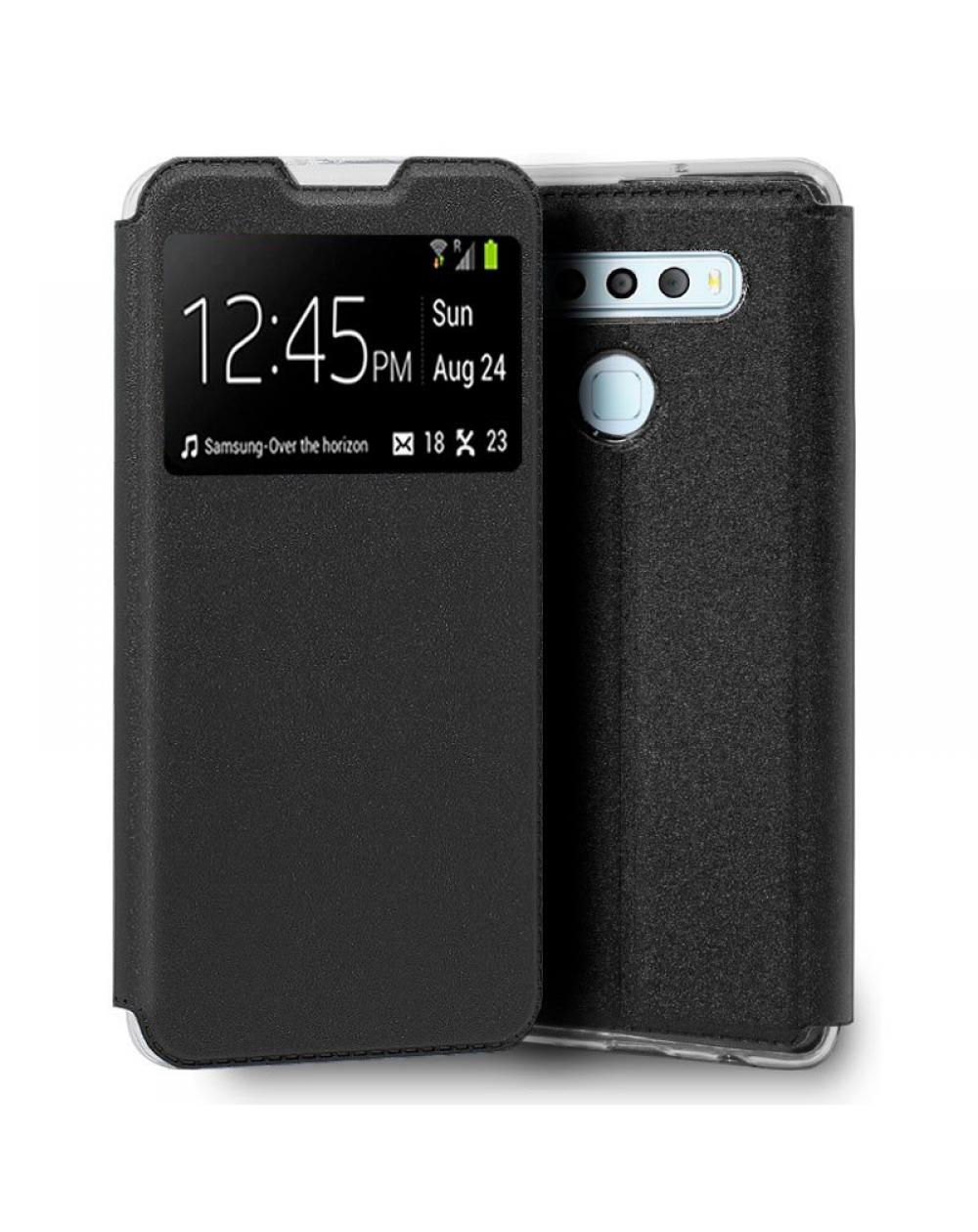 Funda COOL Flip Cover para TCL 10L Liso Negro - Imagen 1