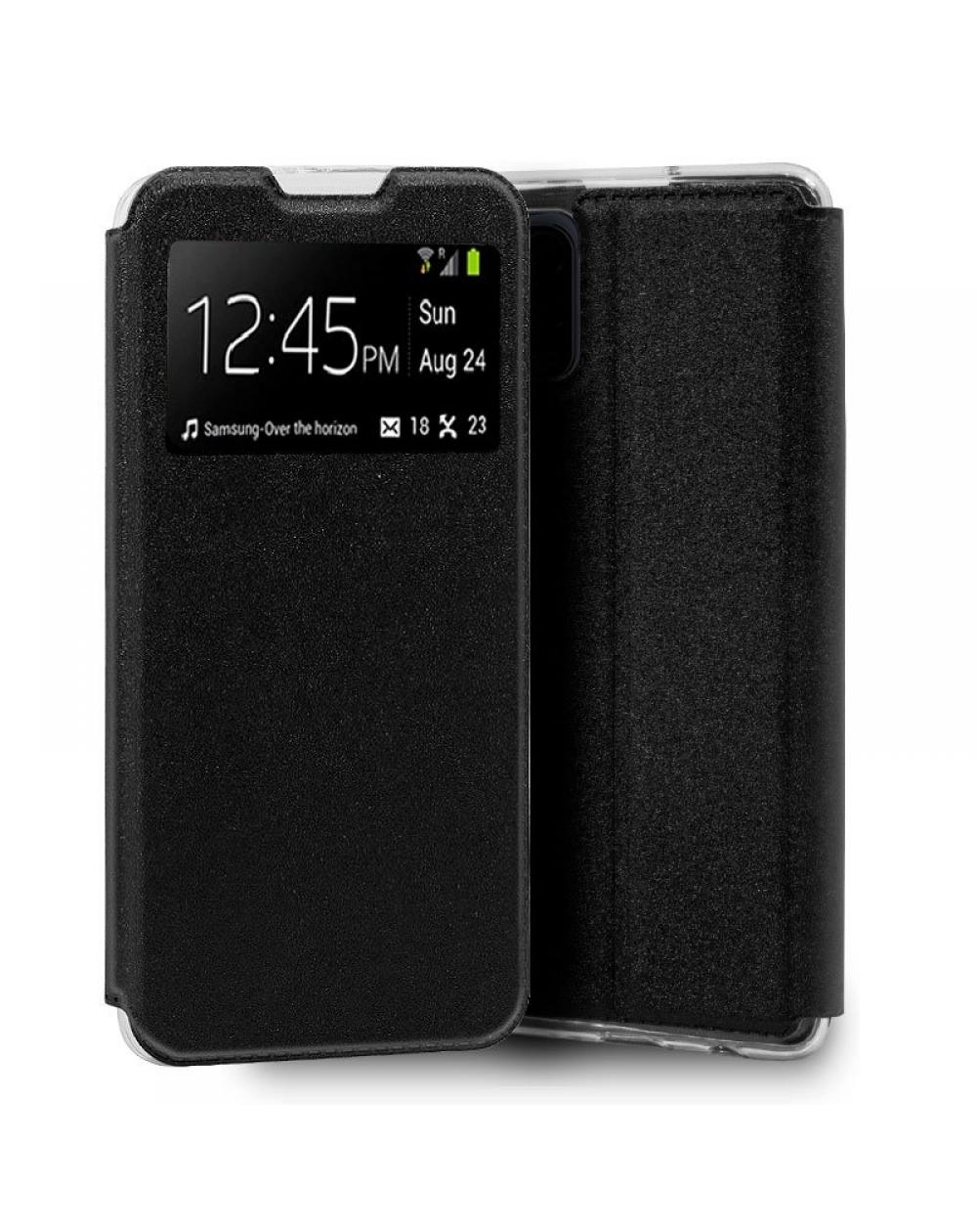 Funda COOL Flip Cover para Xiaomi Mi 10 Lite Liso Negro - Imagen 1