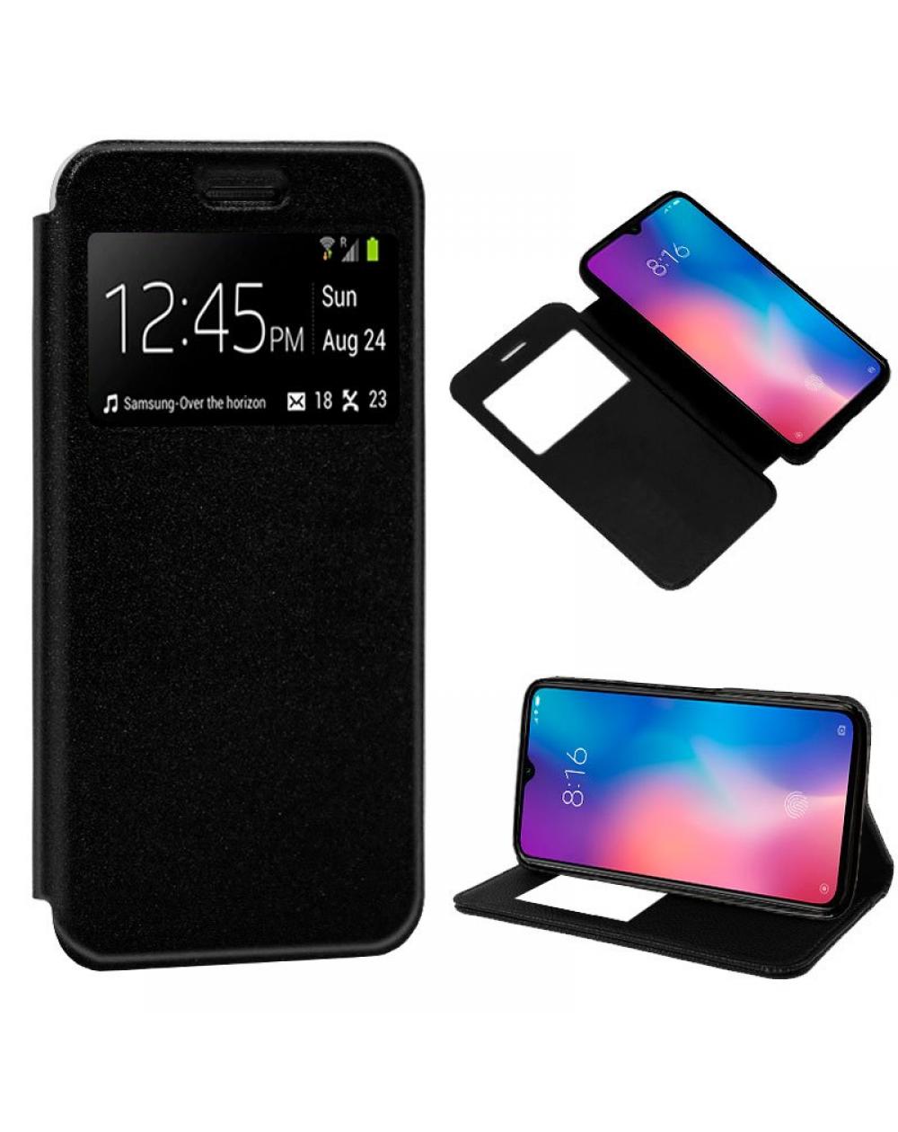 Funda COOL Flip Cover para Xiaomi Mi 9 Liso Negro - Imagen 1