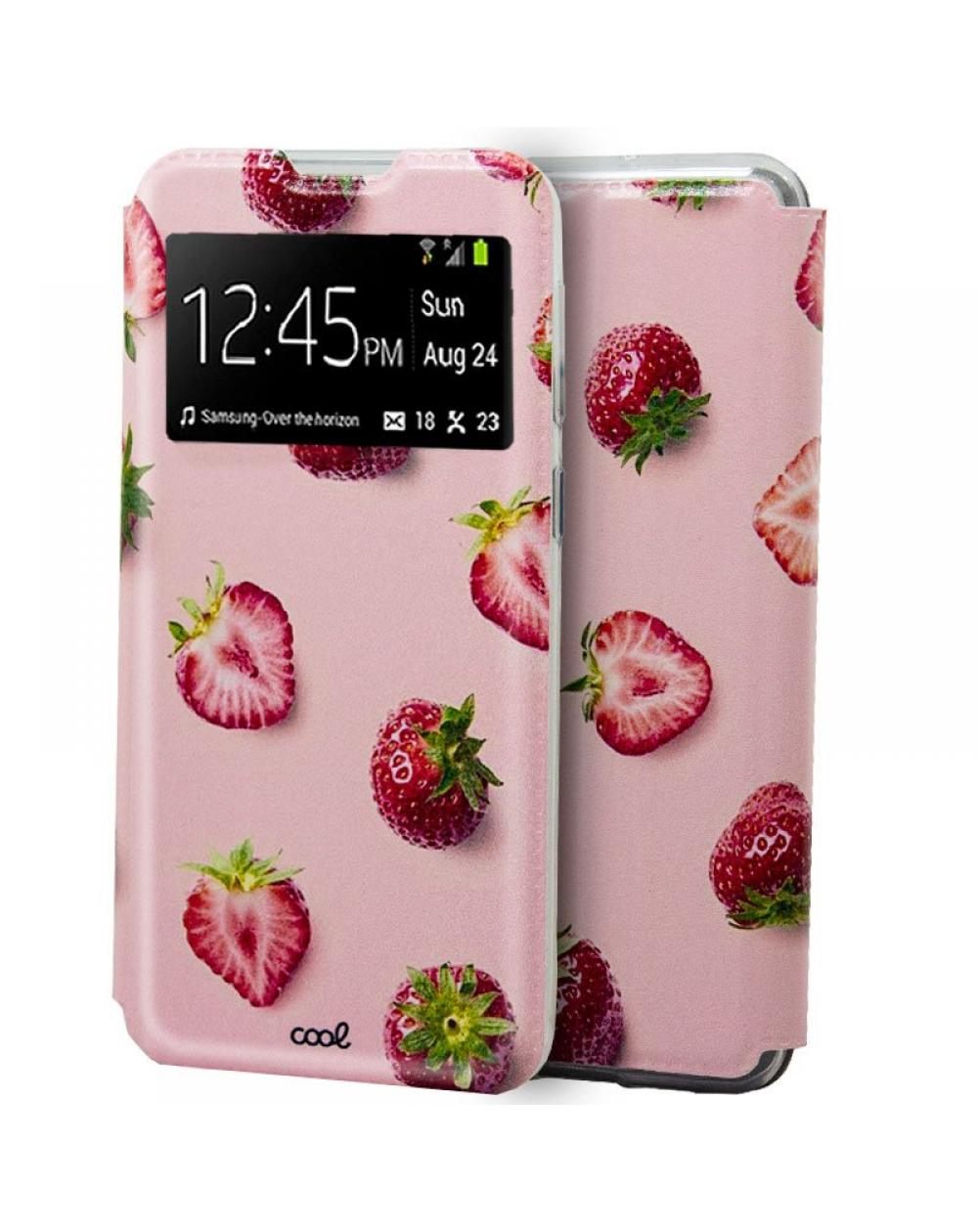 Funda COOL Flip Cover para Xiaomi Mi Note 10 Lite Dibujos Fresas - Imagen 1