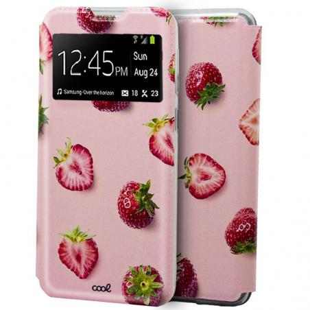 Funda COOL Flip Cover para Xiaomi Mi Note 10 Lite Dibujos Fresas - Imagen 1