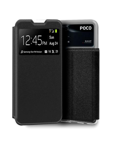 Funda COOL Flip Cover para Xiaomi Poco M4 Pro Liso Negro - Imagen 1