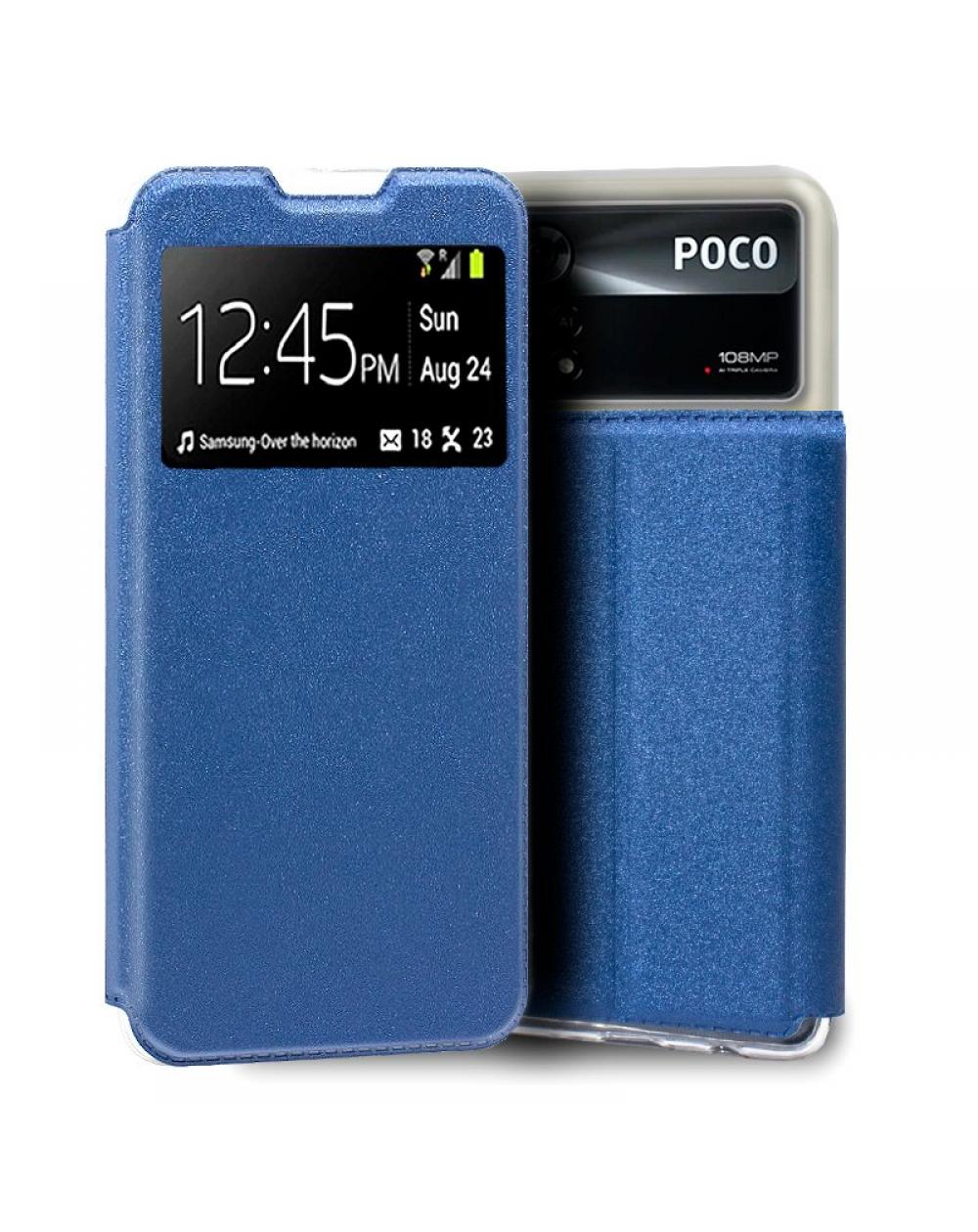 Funda COOL Flip Cover para Xiaomi Poco X4 Pro 5G Liso Azul - Imagen 1