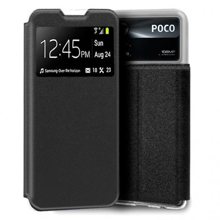 Funda COOL Flip Cover para Xiaomi Poco X4 Pro 5G Liso Negro - Imagen 1