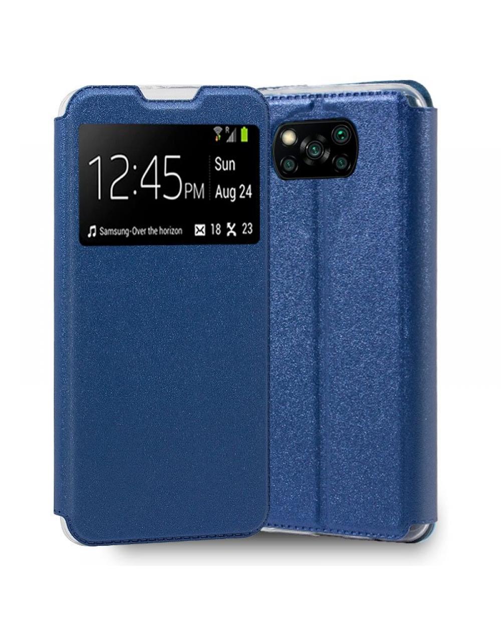 Funda COOL Flip Cover para Xiaomi Pocophone X3 / X3 Pro Liso Azul - Imagen 1