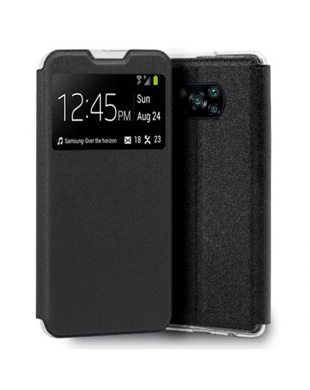 Funda COOL Flip Cover para Xiaomi Pocophone X3 / X3 Pro Liso Negro - Imagen 1