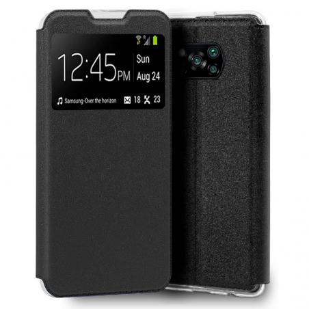 Funda COOL Flip Cover para Xiaomi Pocophone X3 / X3 Pro Liso Negro - Imagen 1