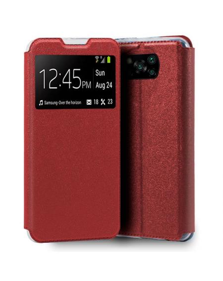 Funda COOL Flip Cover para Xiaomi Pocophone X3 / X3 Pro Liso Rojo - Imagen 1