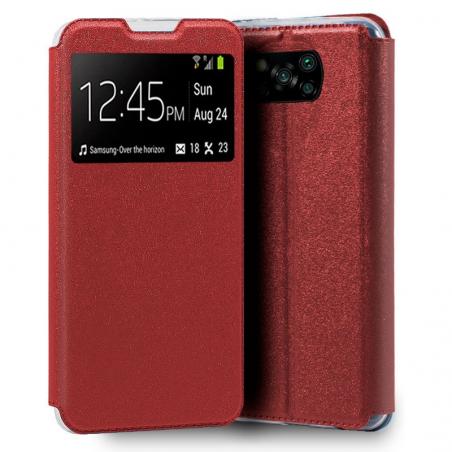 Funda COOL Flip Cover para Xiaomi Pocophone X3 / X3 Pro Liso Rojo - Imagen 1