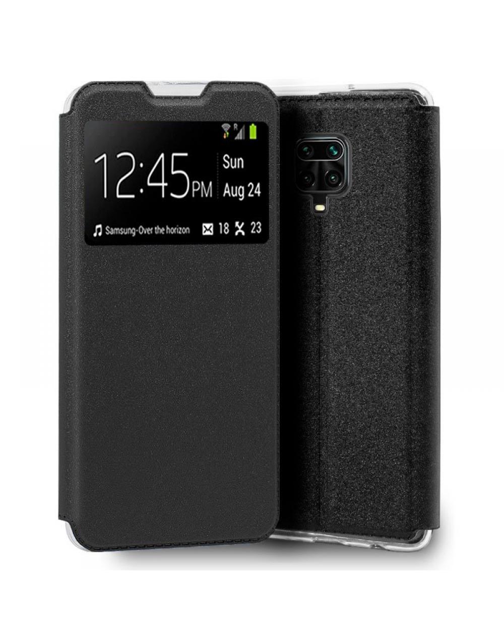 Funda COOL Flip Cover para Xiaomi Redmi Note 9S / Note 9 Pro Liso Negro - Imagen 1