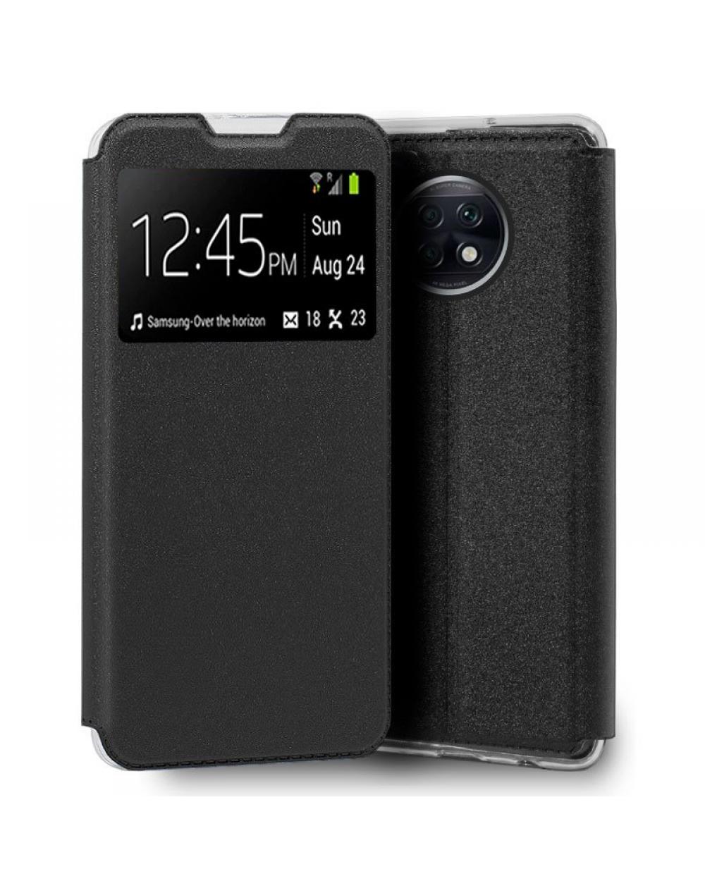 Funda COOL Flip Cover para Xiaomi Redmi Note 9T Liso Negro - Imagen 1