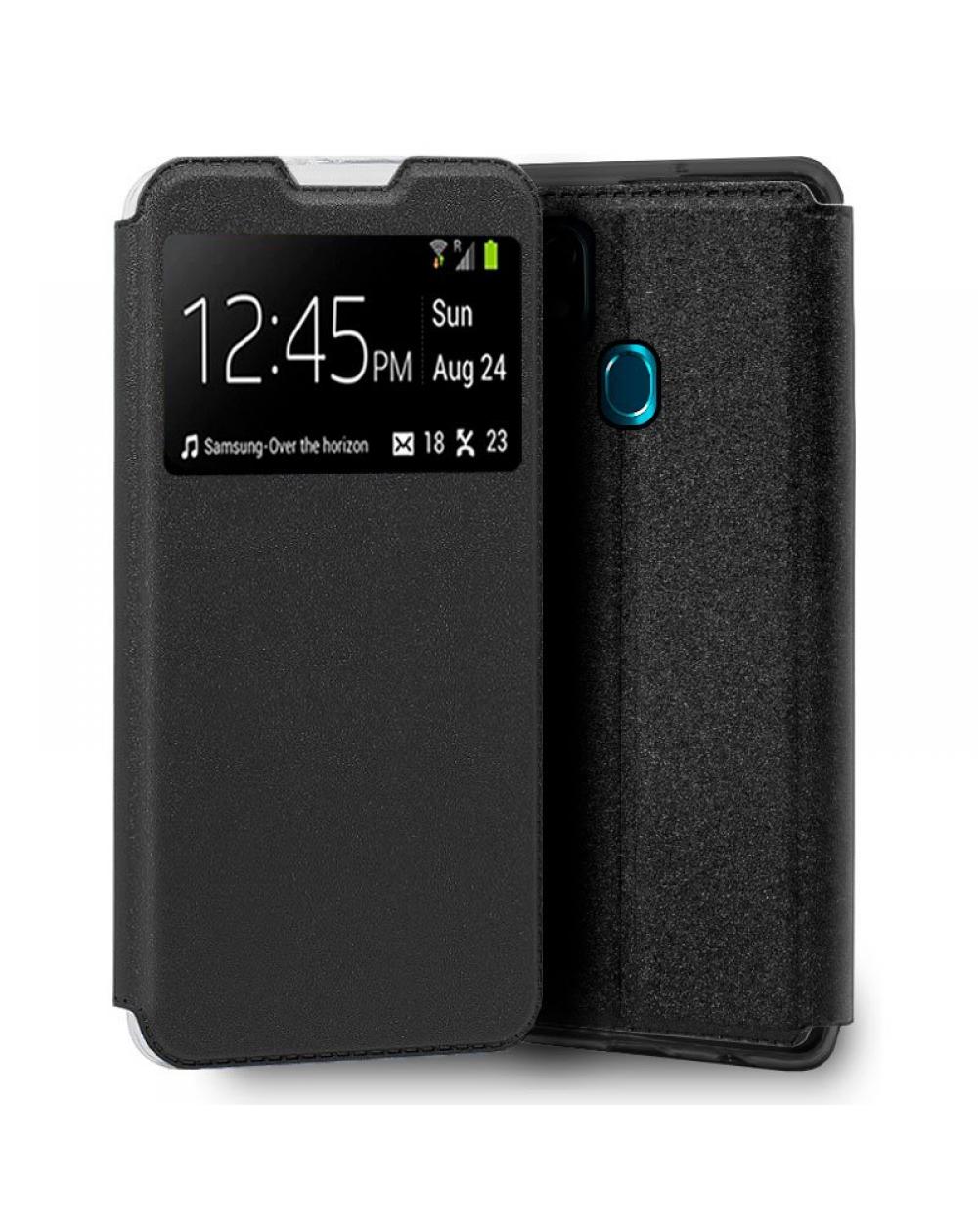 Funda COOL Flip Cover para ZTE Blade 10 Smart Liso Negro - Imagen 1