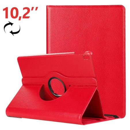 Funda COOL para iPad (2019 / 2020 / 2021) 10,2 pulg Giratoria Polipiel Rojo - Imagen 1