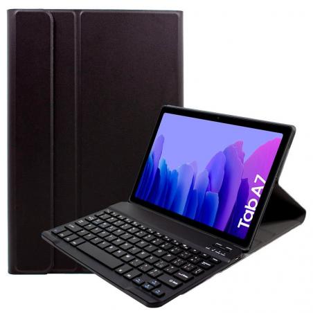 Funda COOL para Samsung Galaxy Tab A7 T500 / T505 Polipiel Liso Negro Teclado Bluetooth 10.4 Pulg - Imagen 1