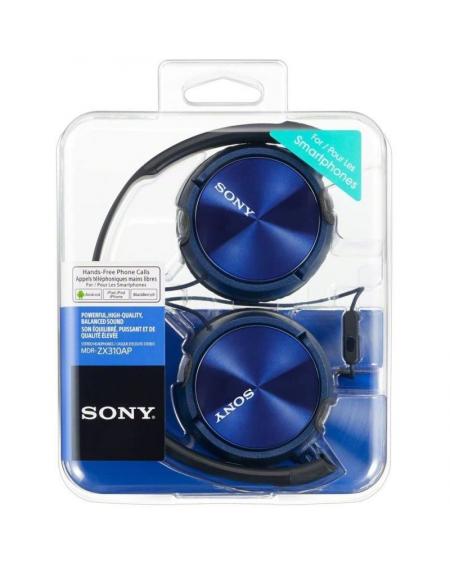 Auriculares Sony MDRZX310APL/ con Micrófono/ Jack 3.5/ Azules - Imagen 4
