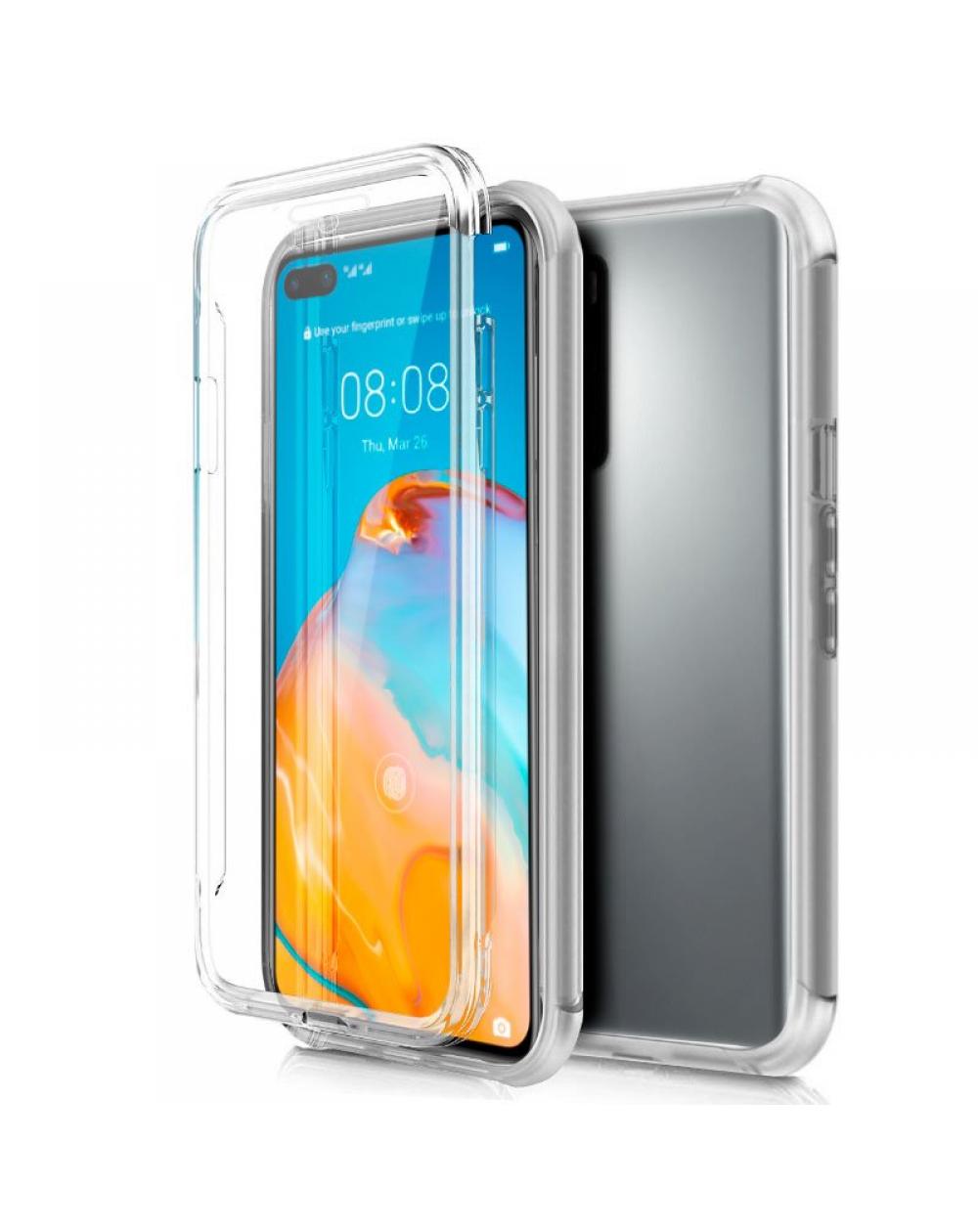 Funda COOL Silicona 3D para Huawei P40 (Transparente Frontal + Trasera) - Imagen 1