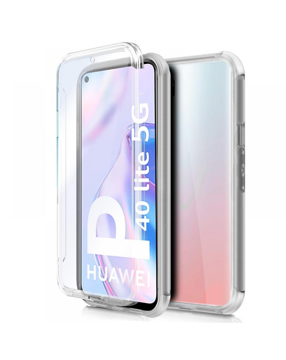 Funda COOL Silicona 3D para Huawei P40 Lite 5G (Transparente Frontal + Trasera) - Imagen 1