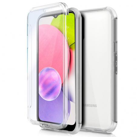 Funda COOL Silicona 3D para Samsung A037 Galaxy A03s (Transparente Frontal + Trasera) - Imagen 1