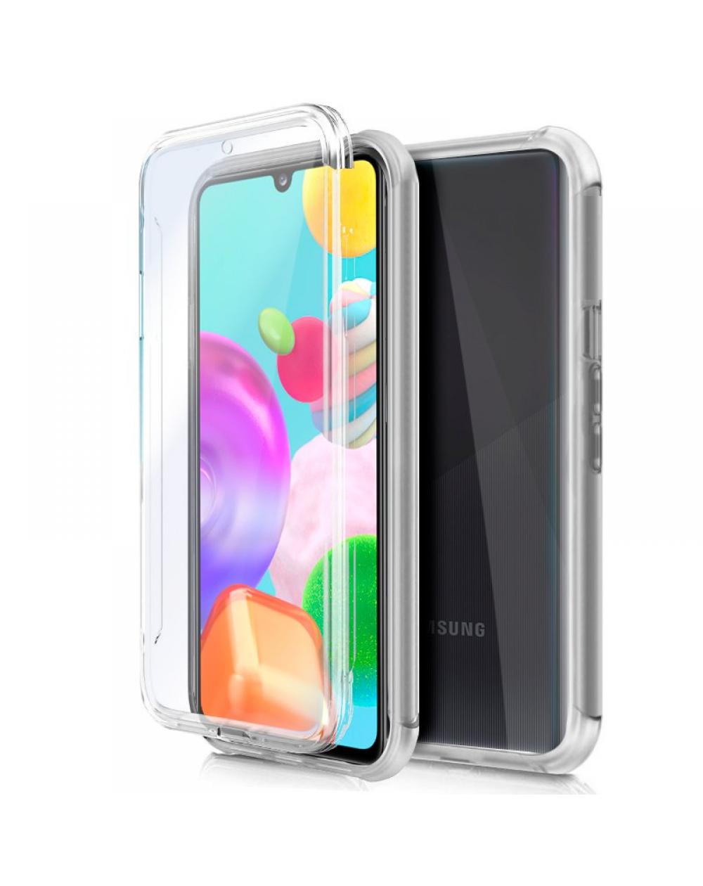Funda COOL Silicona 3D para Samsung A415 Galaxy A41 (Transparente Frontal + Trasera) - Imagen 1