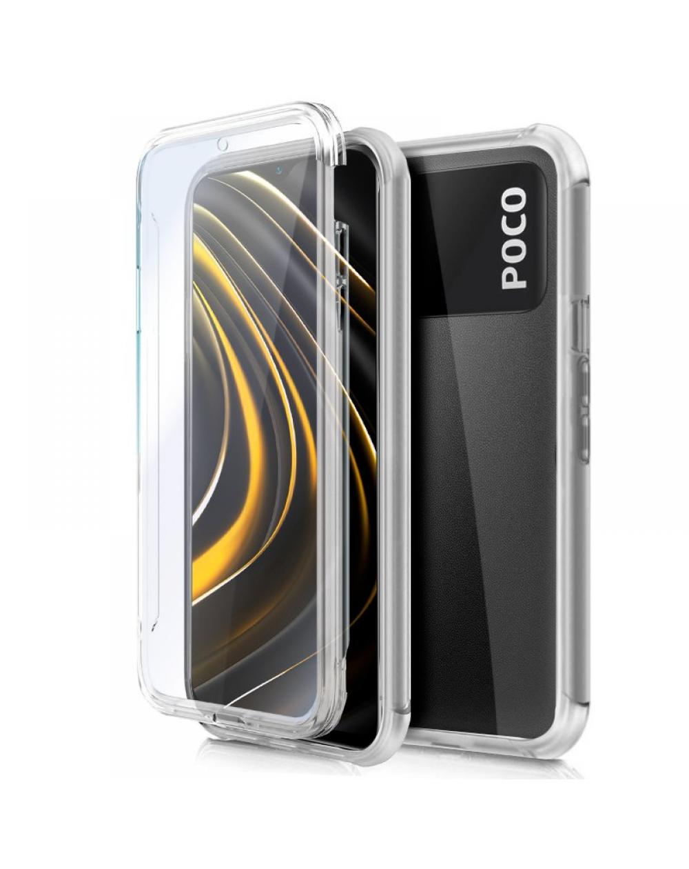 Funda COOL Silicona 3D para Xiaomi Pocophone M3 (Transparente Frontal + Trasera) - Imagen 1